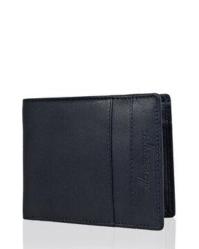men bi-fold wallet with text embossed