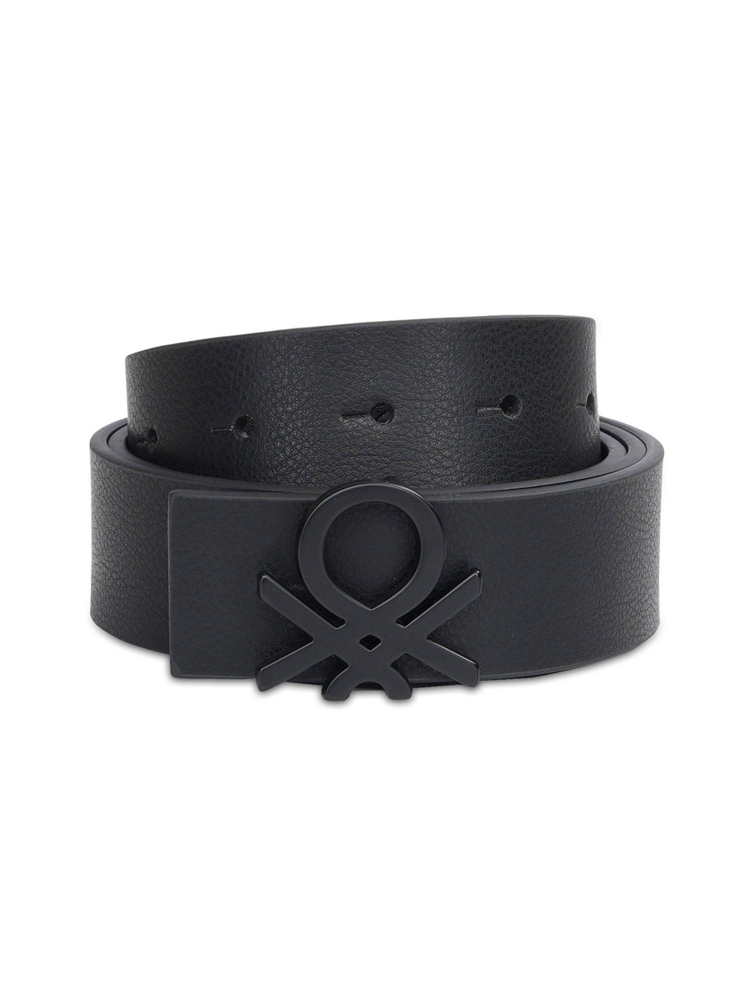 men black/black leather zito reversible belt