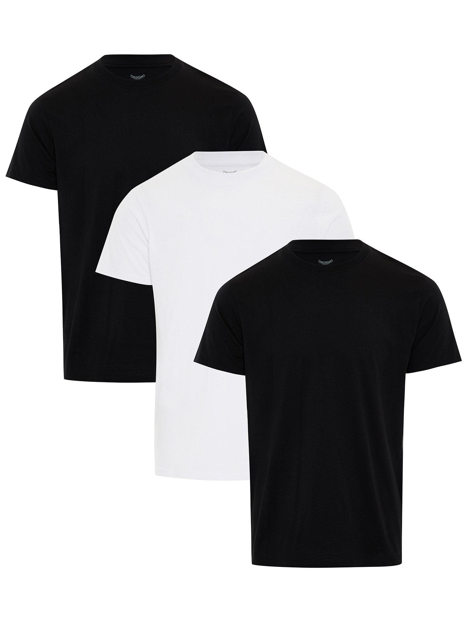 men black & white essential t-shirts (pack of 3)