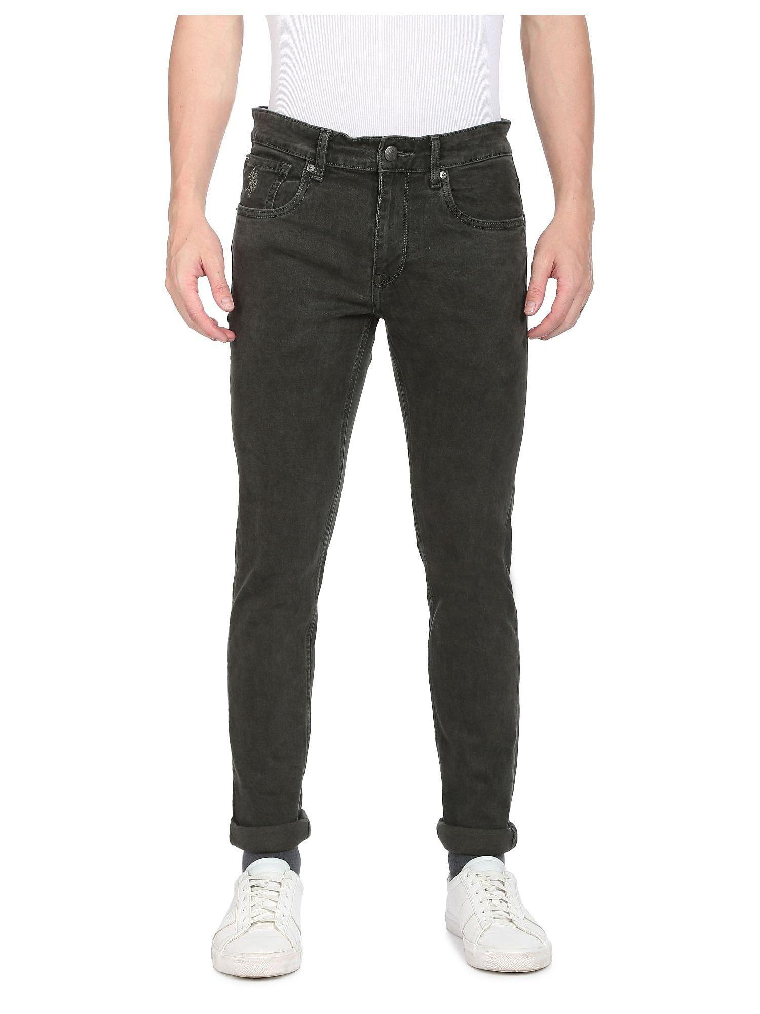 men black acid wash regallo skinny fit jeans