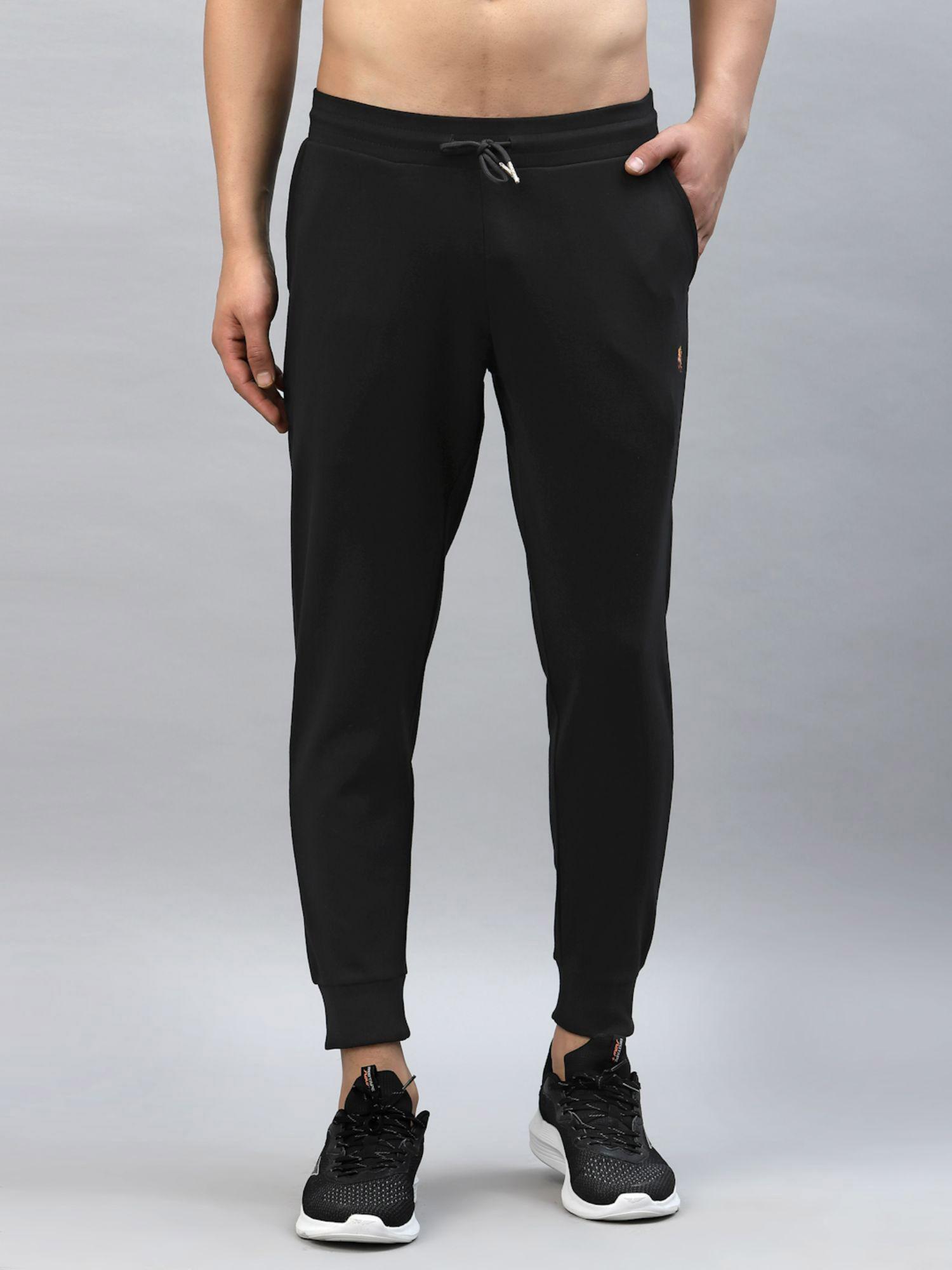 men black activewear joggers