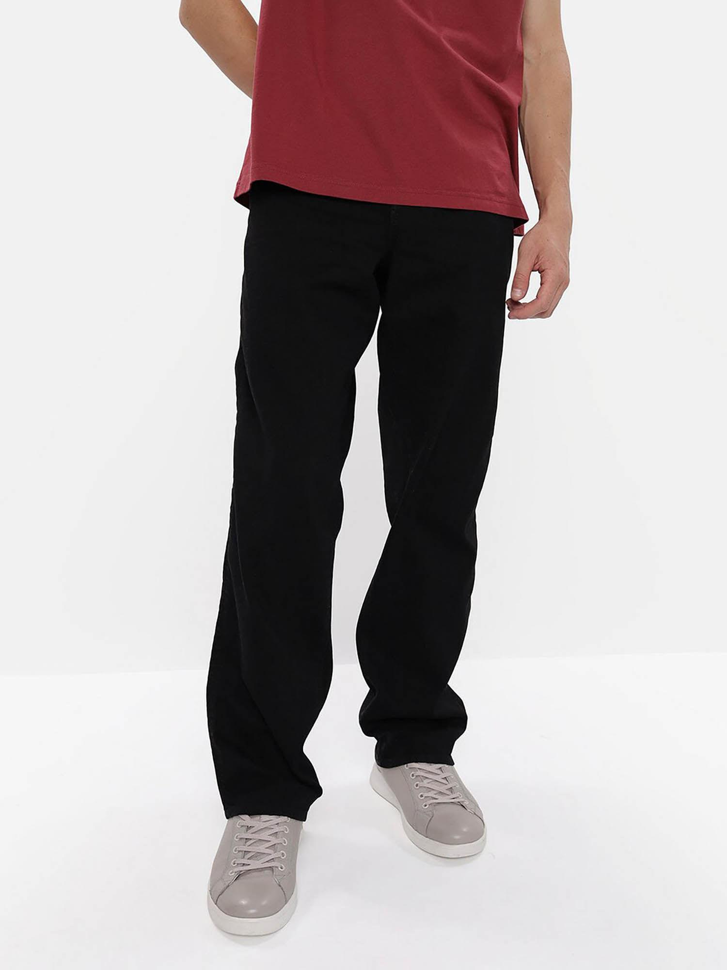 men black air flex+ athletic loose fit jeans