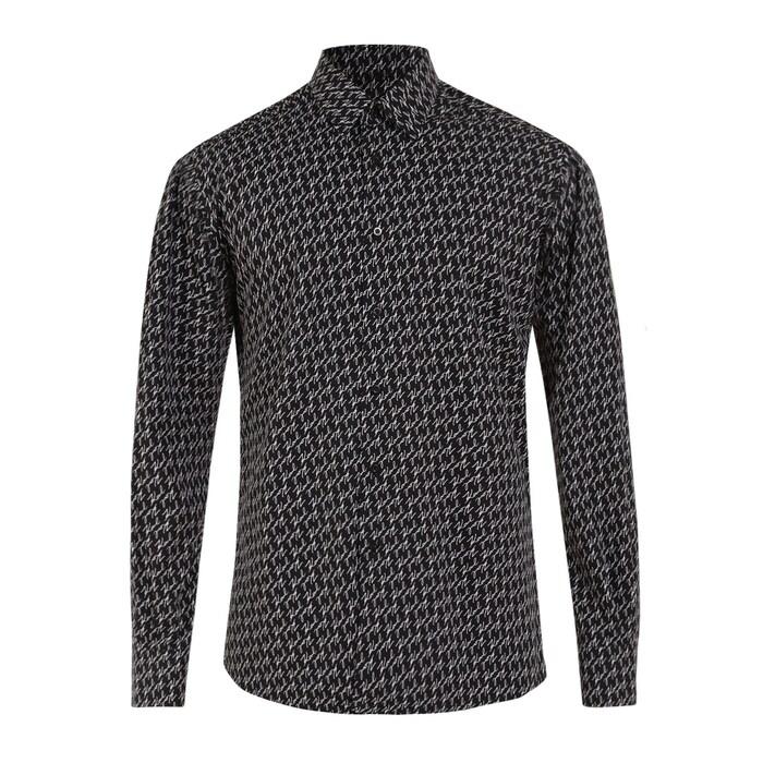 men black all-over cursive karl logo shirt