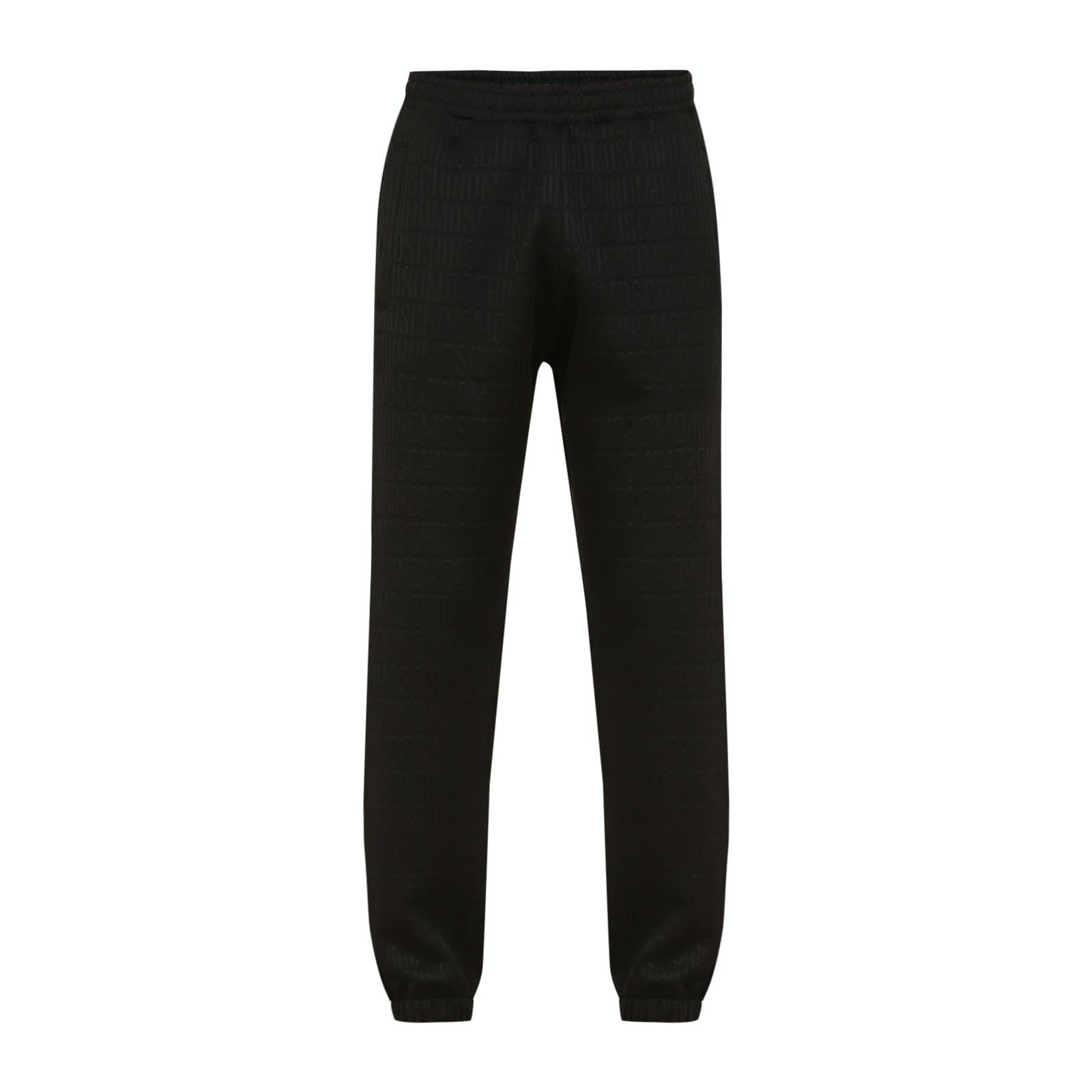 men black all-over monogram jersey joggers