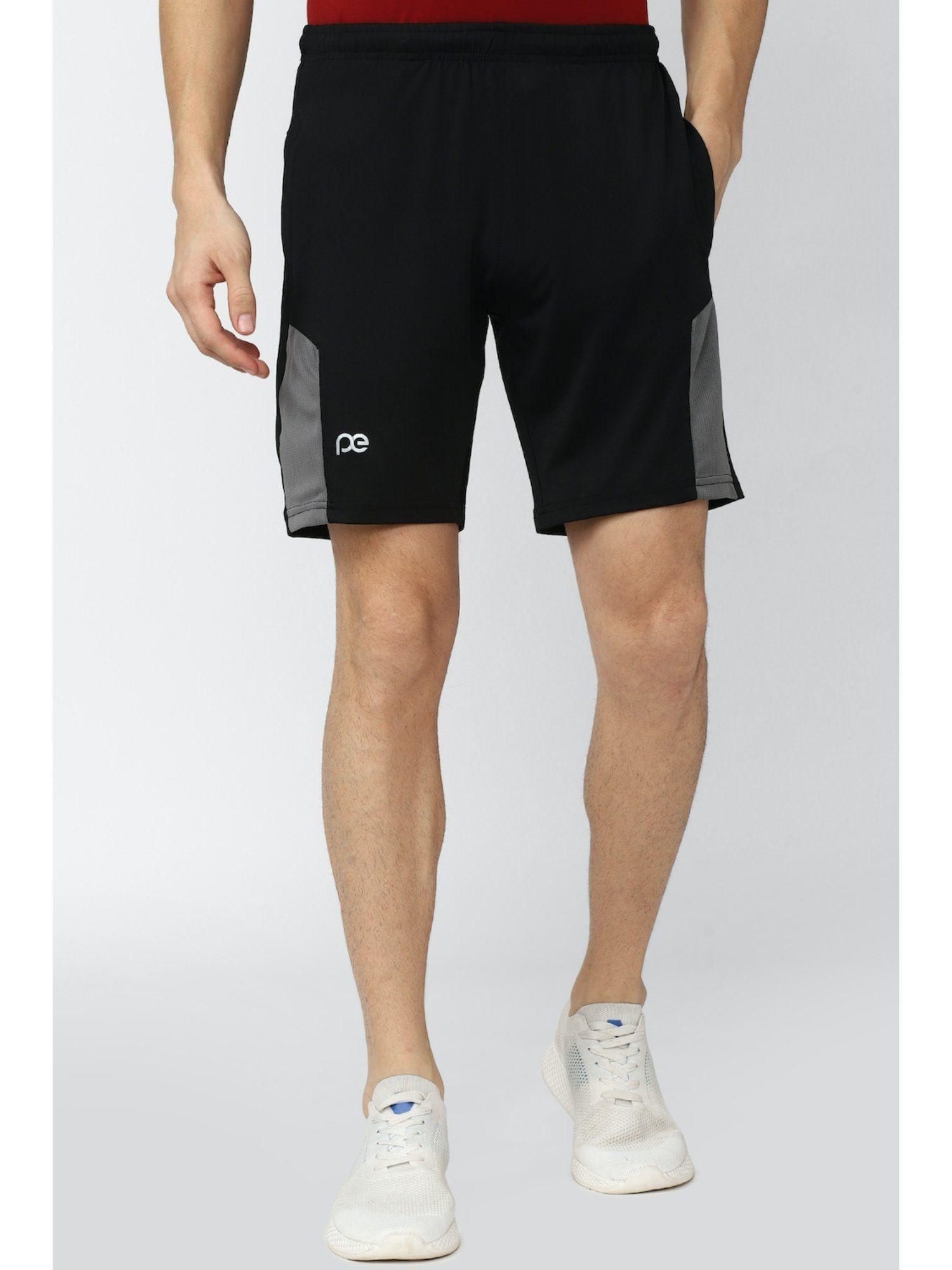 men black athletic fit casual shorts
