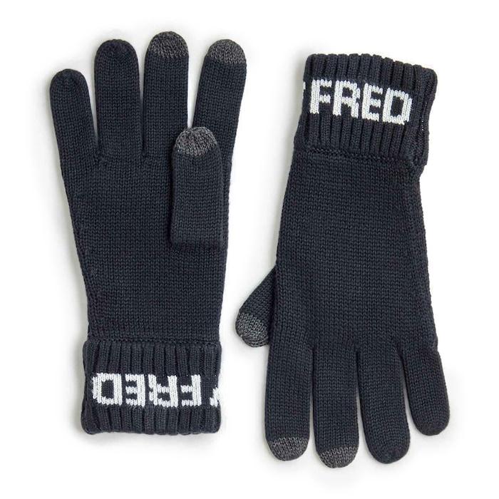 men black bold branding gloves