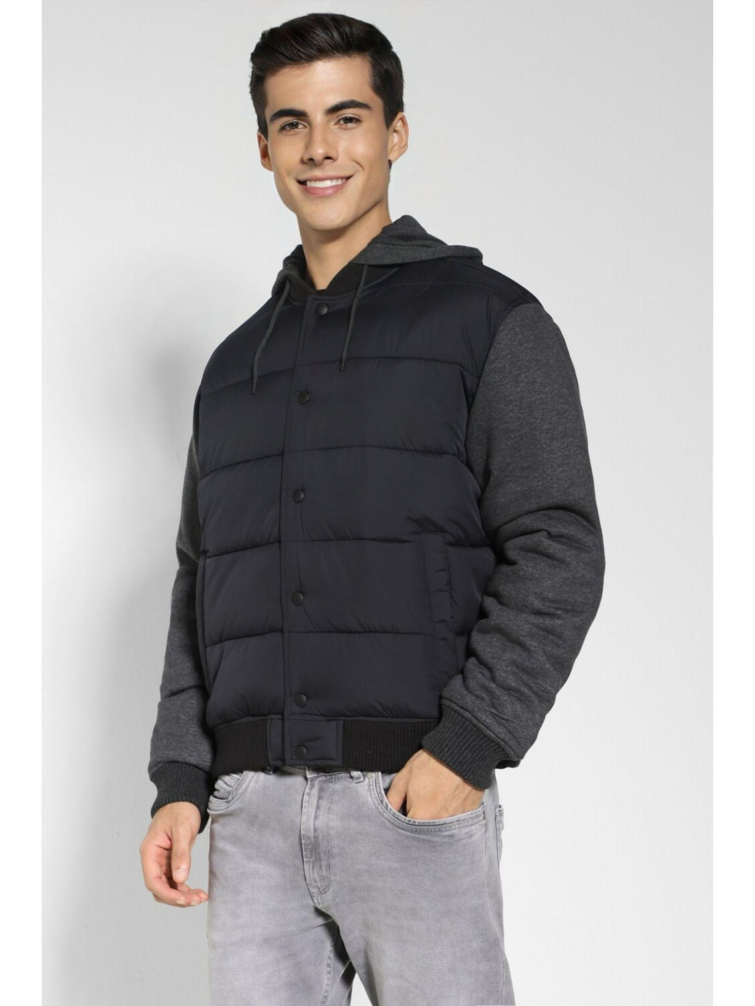 men black bomber puffer jacket