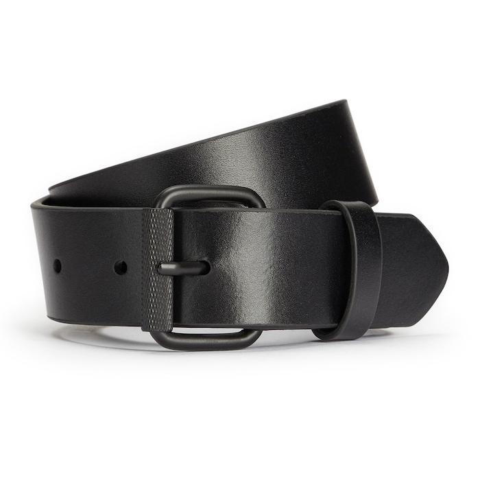 men black burnished leather belt