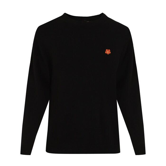 men black chest boke logo jumper