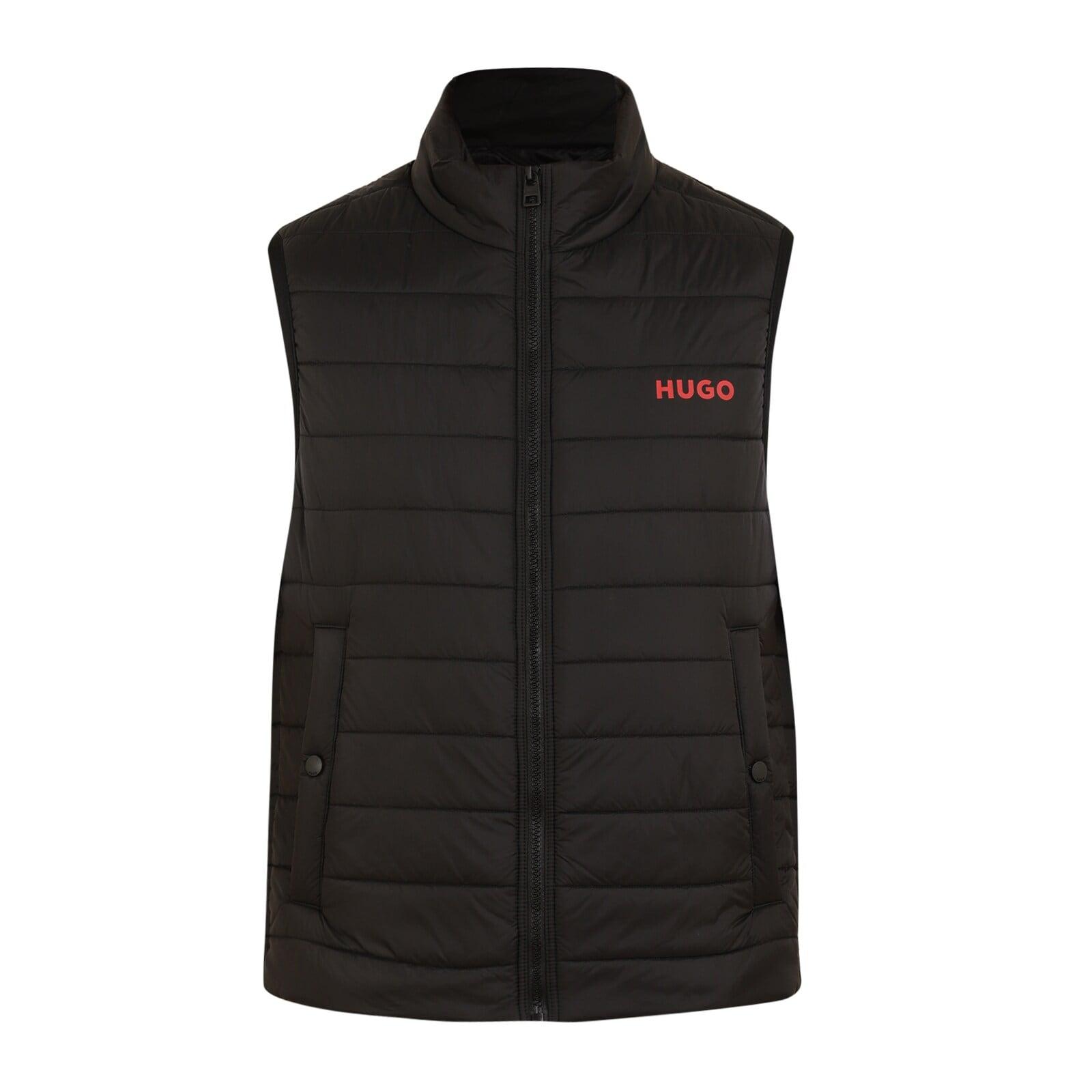 men black chest branding gilet