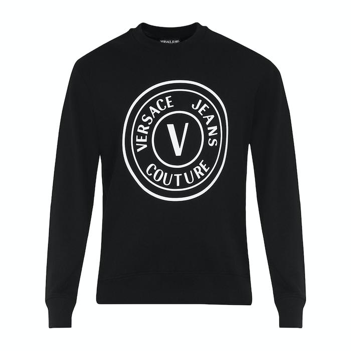 men black chest round emblem sweatshirt