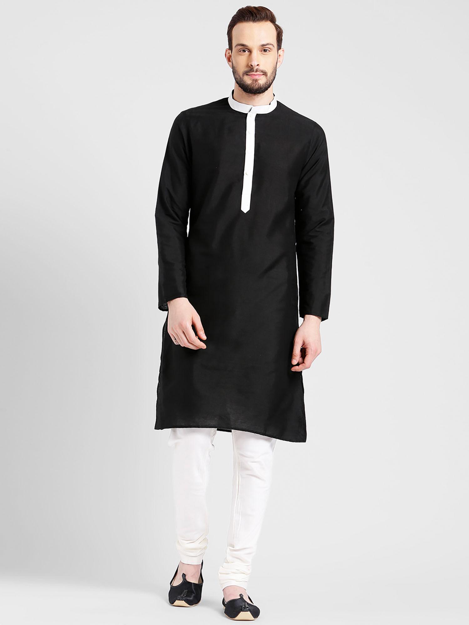 men black cotton kurta