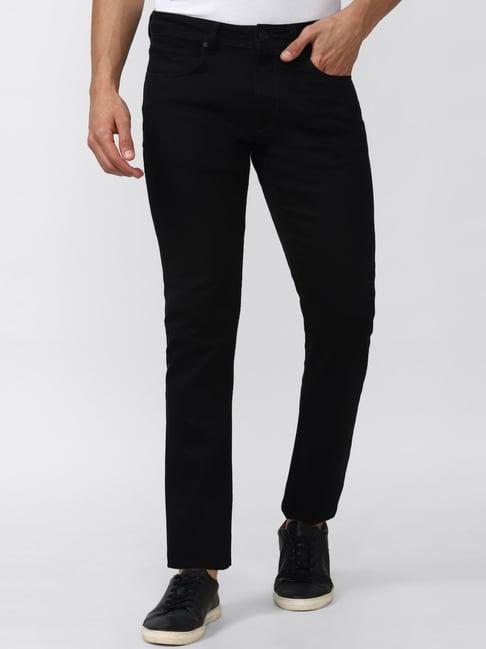 men black dark wash classic tapered jeans