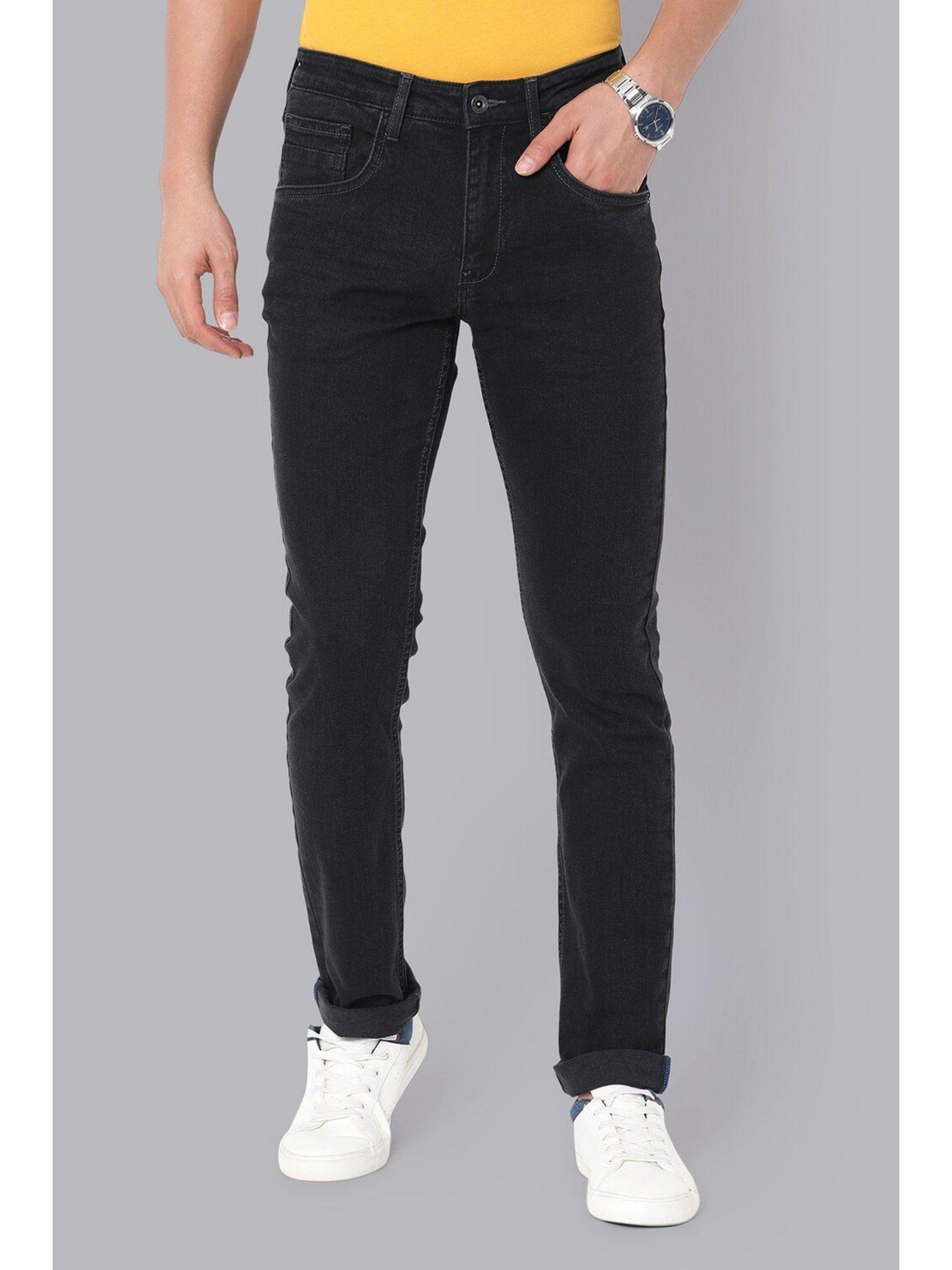 men black dark wash slim fit jeans