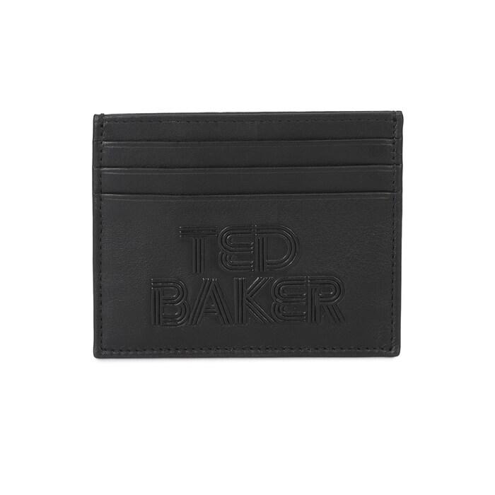 men black embossed branding card holder