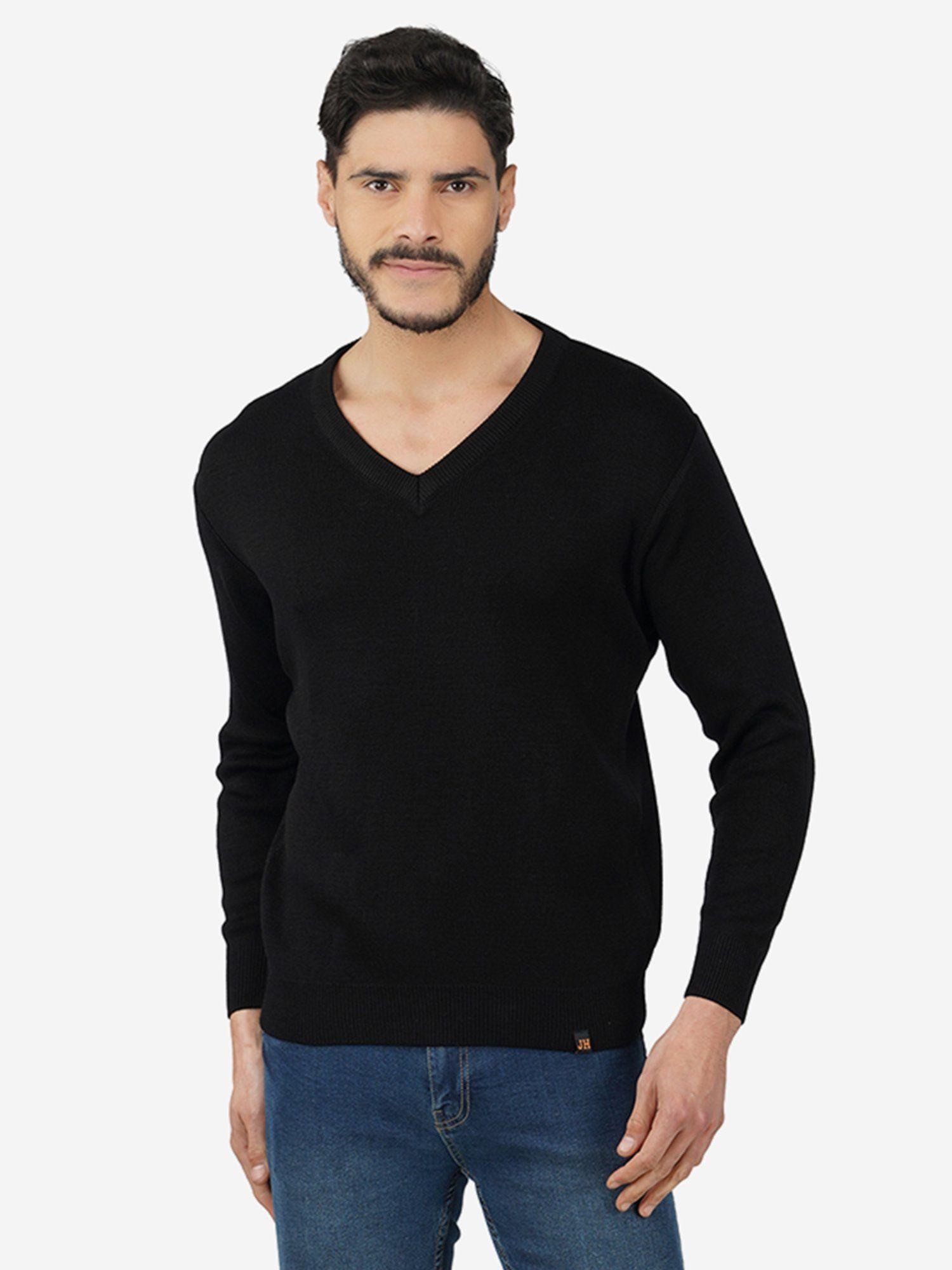 men black essential heavy knit pullover