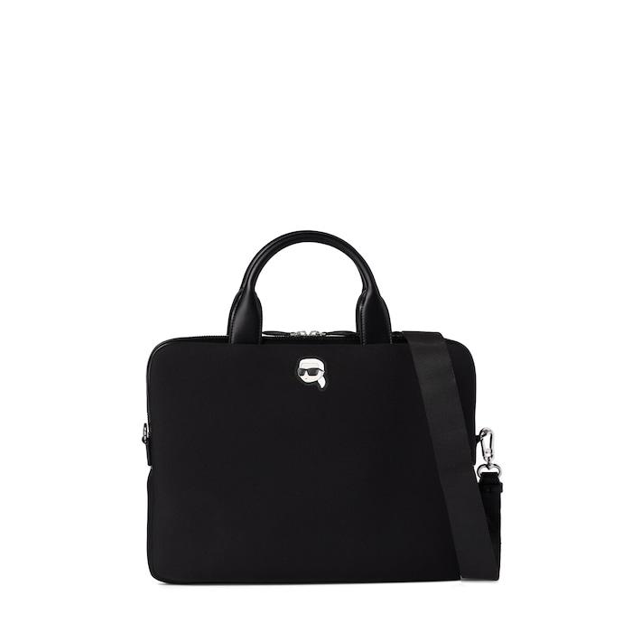 men black ikonik nylon laptop bag