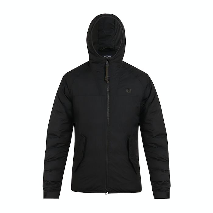 men black insulated hooded jacket