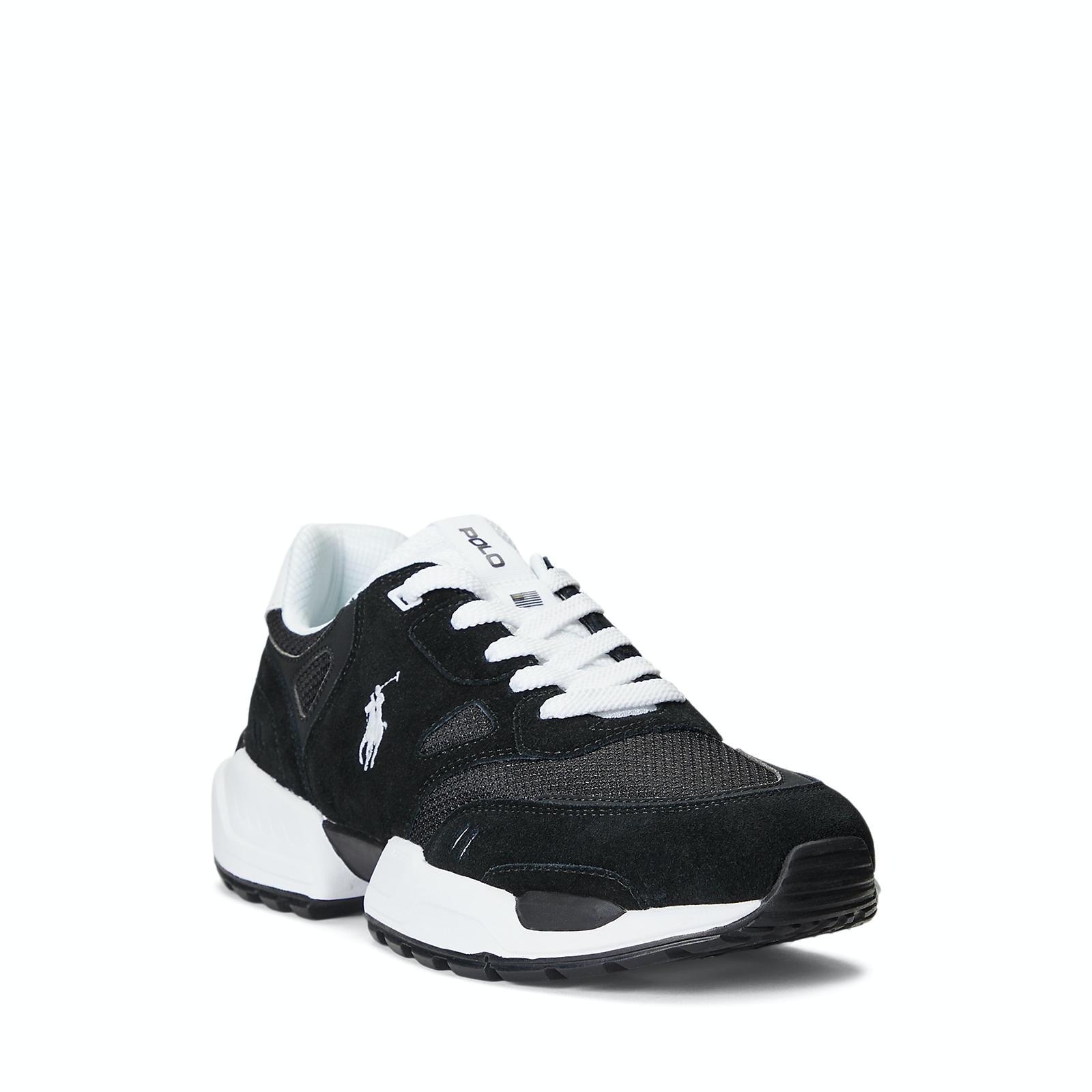 men black jogger suede & mesh sneaker