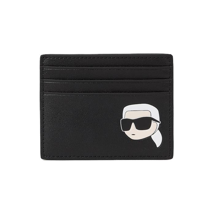 men black karl ikonik leather cardholder