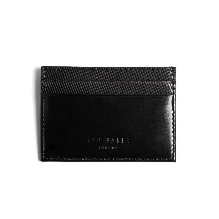 men black laser etched stripe card holder