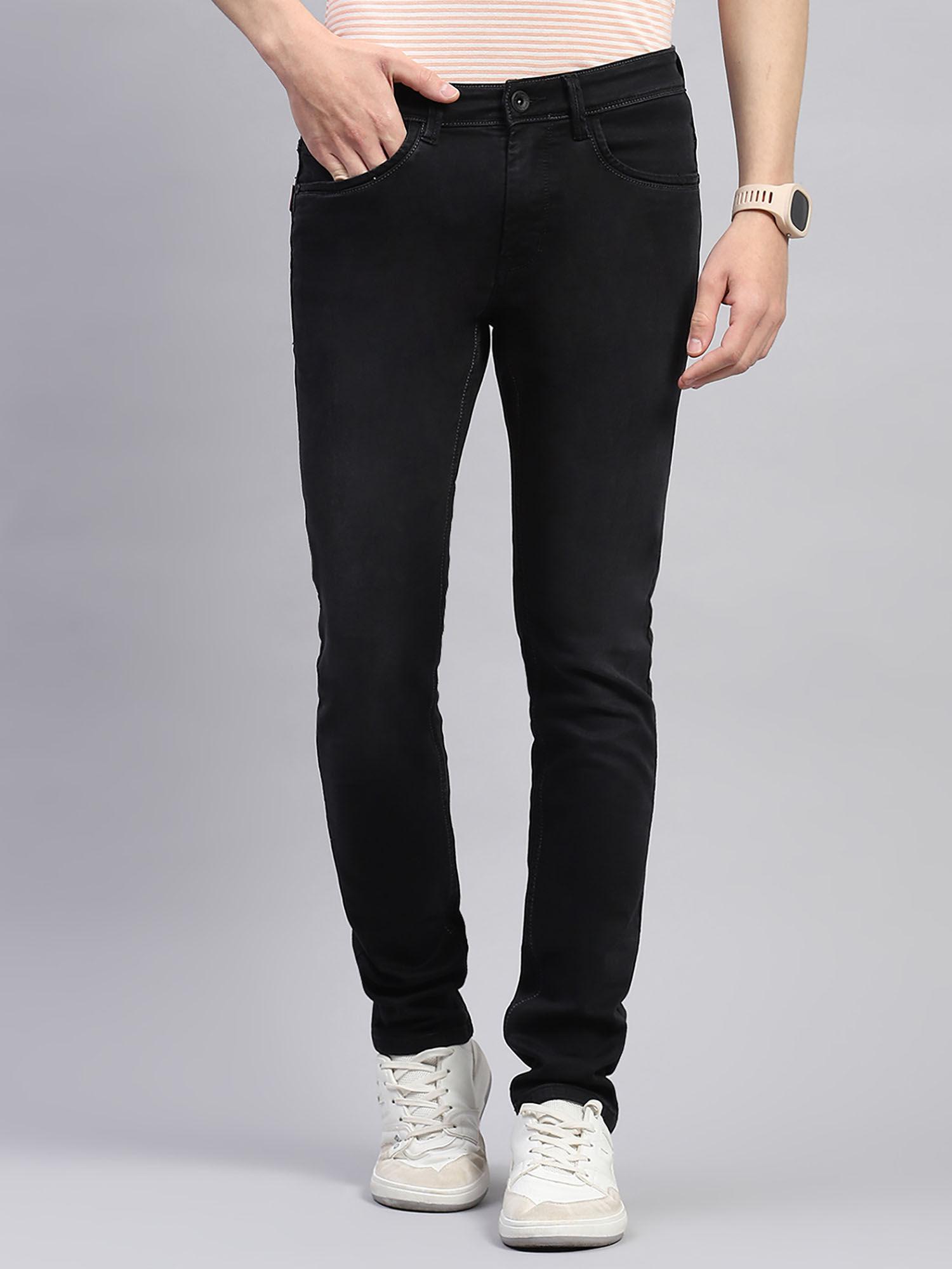 men black light wash skinny fit denim jeans