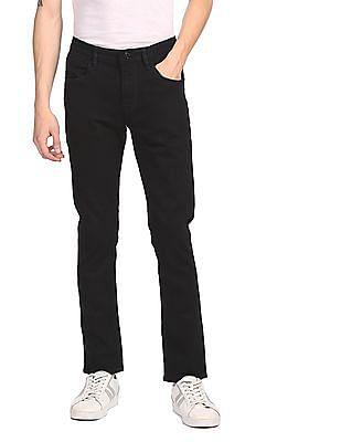 men black mid rise justin skinny fit jeans