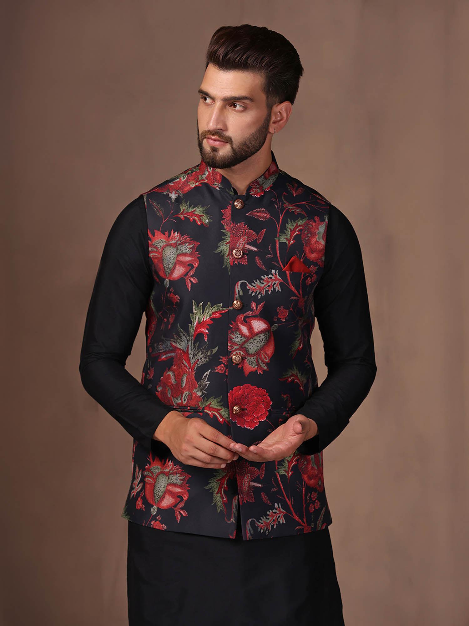 men black nehru jacket