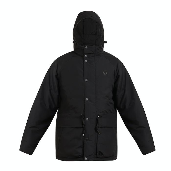 men black padded zip through jacket