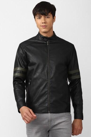 men black patterned casual jacket
