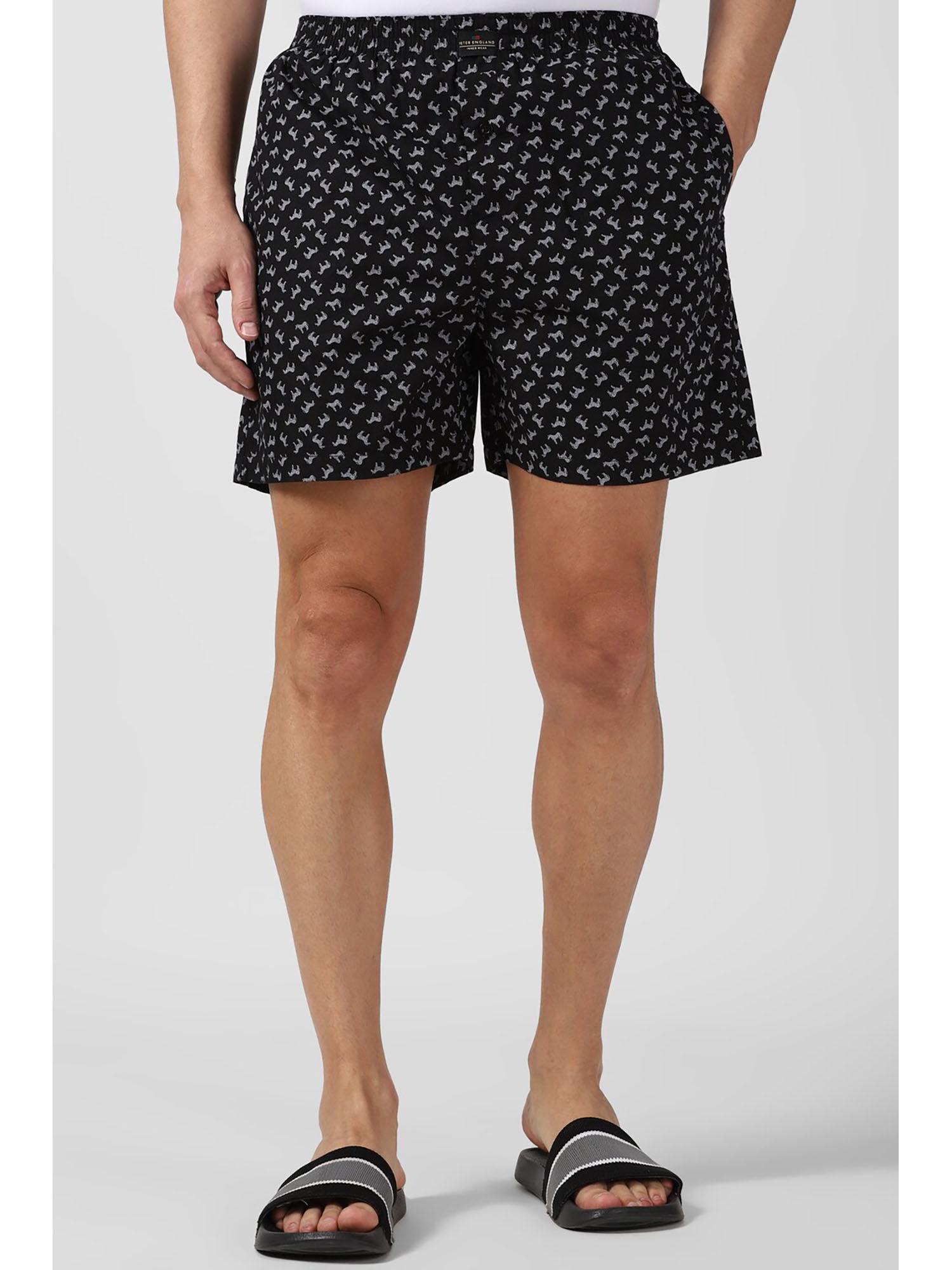 men black print boxer shorts