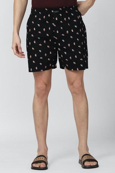 men black print boxer shorts