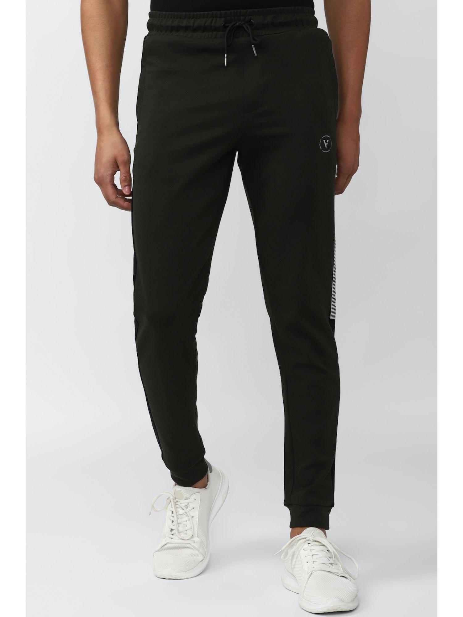 men black print casual jogger pants