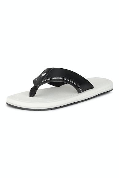 men black print flip flops