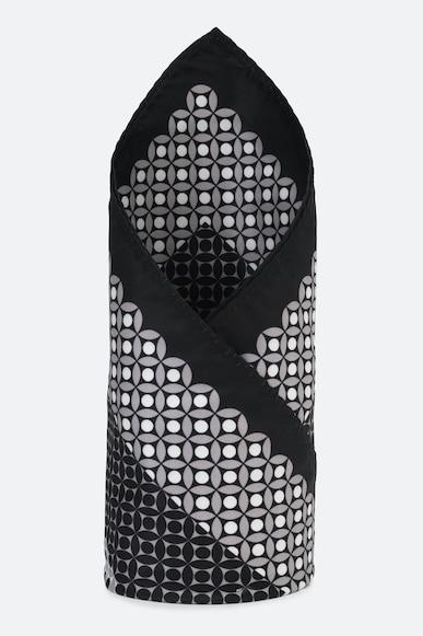 men black print formal pocket square