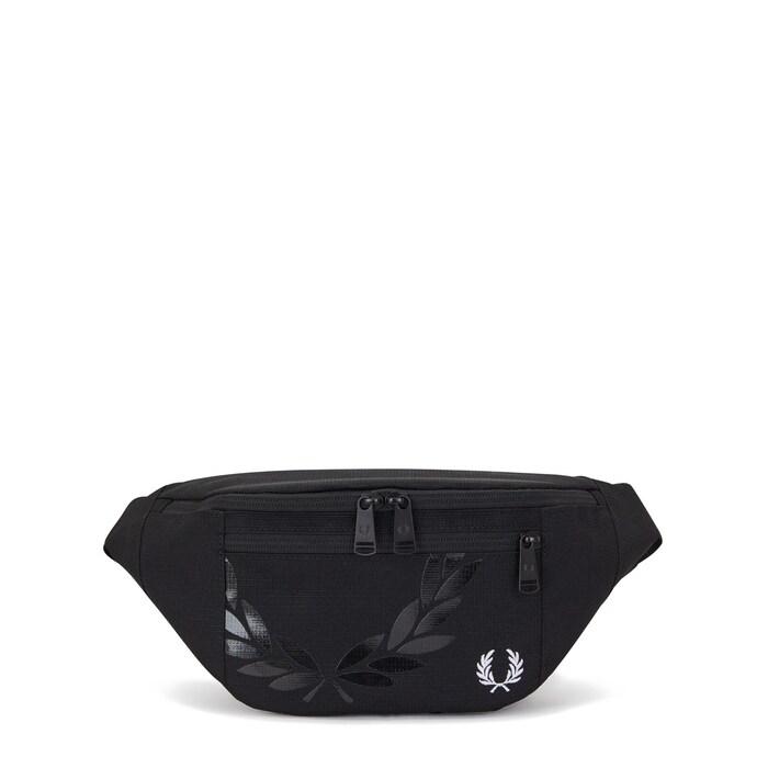 men black printed ripstop crossbody bag