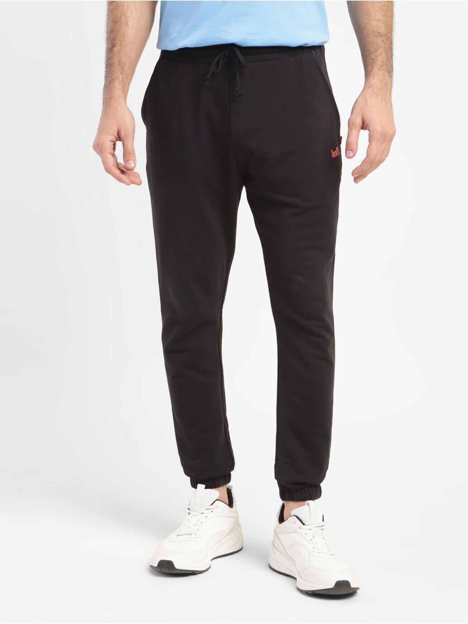 men black regular joggers