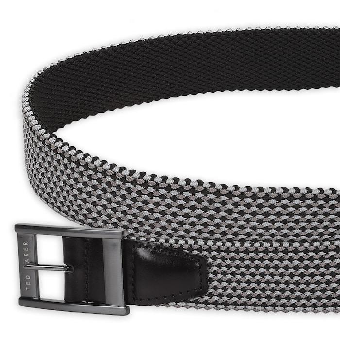 men black reversible elastic belt