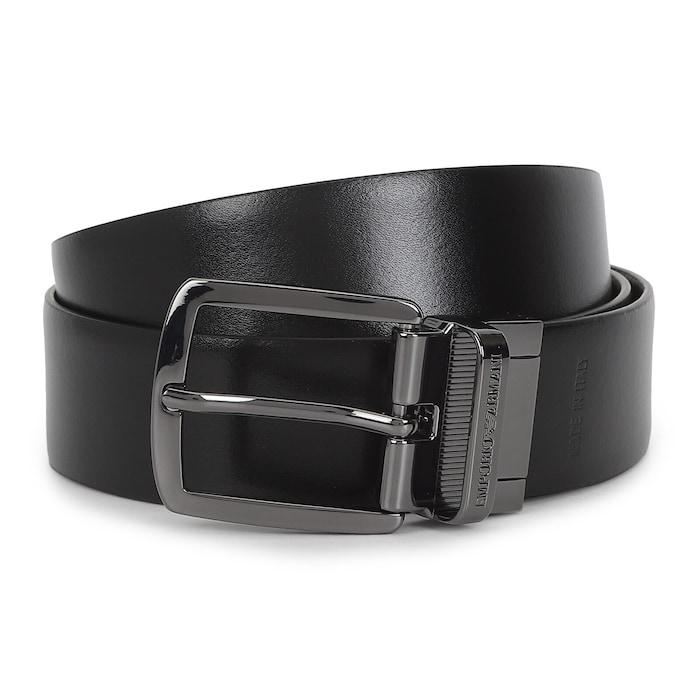 men black reversible pin-buckle belt