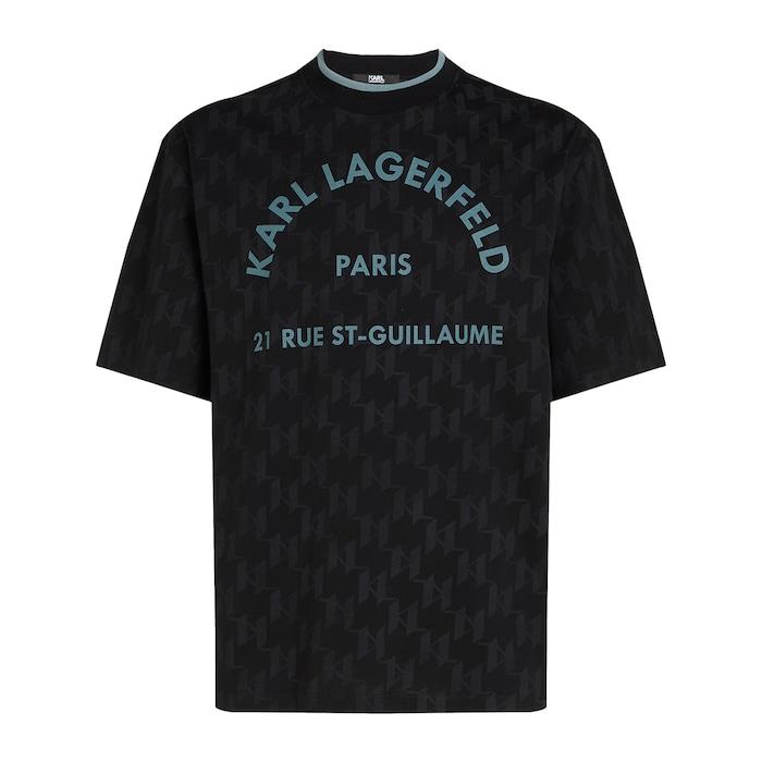 men black rue st-guillaume monogram t-shirt
