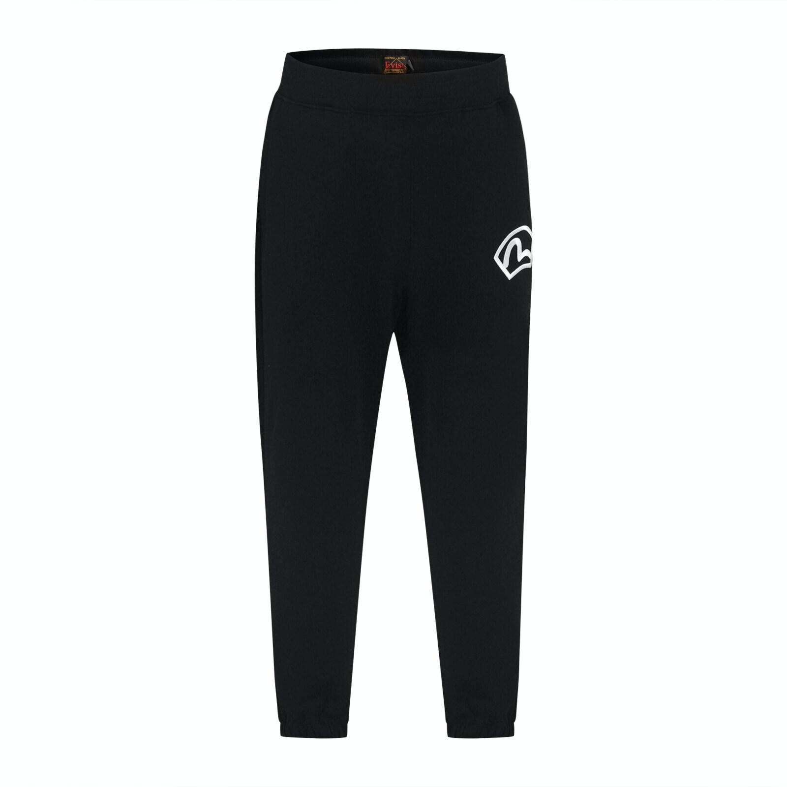 men black seagull print sweatpants