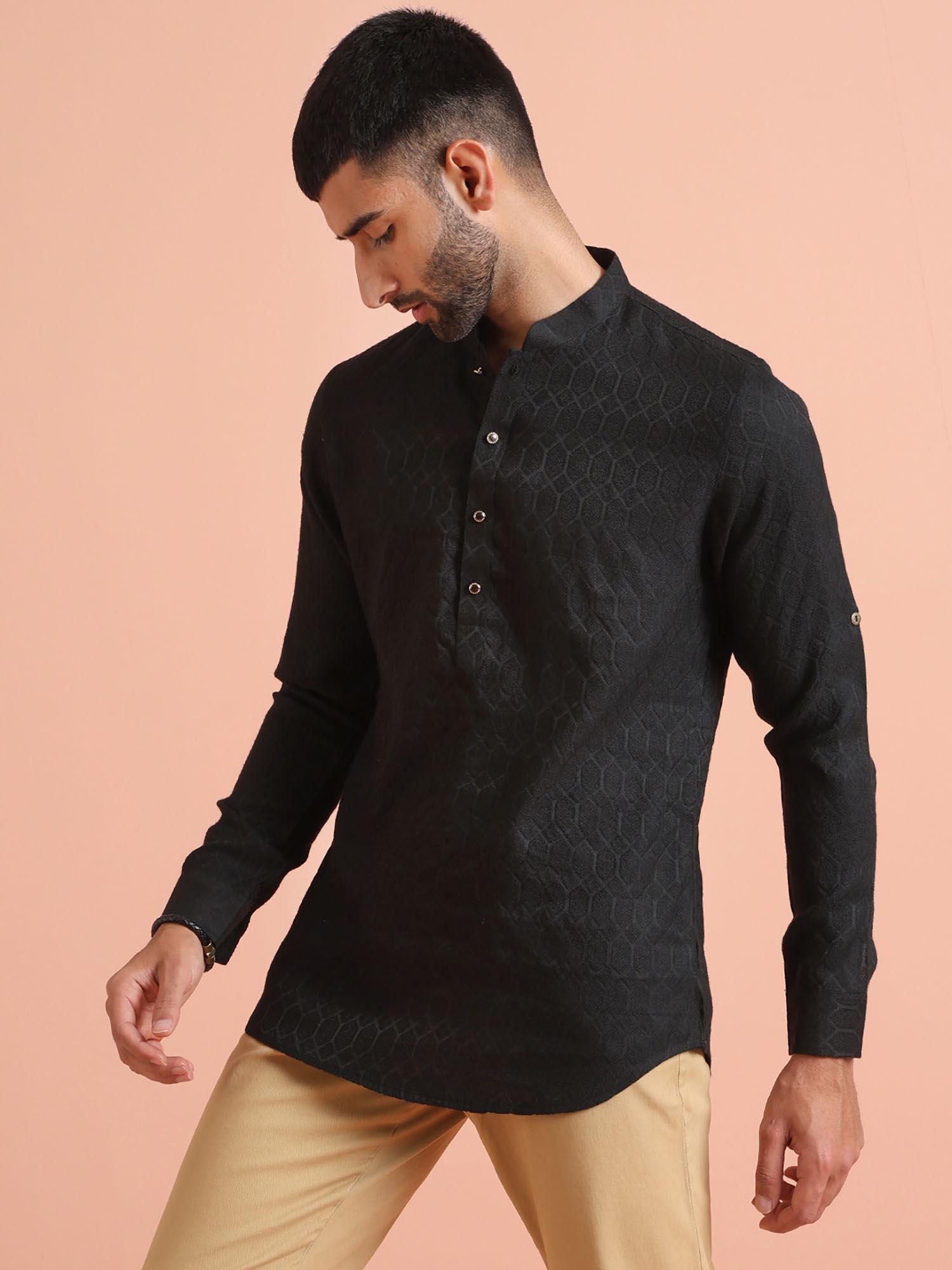 men black short kurta