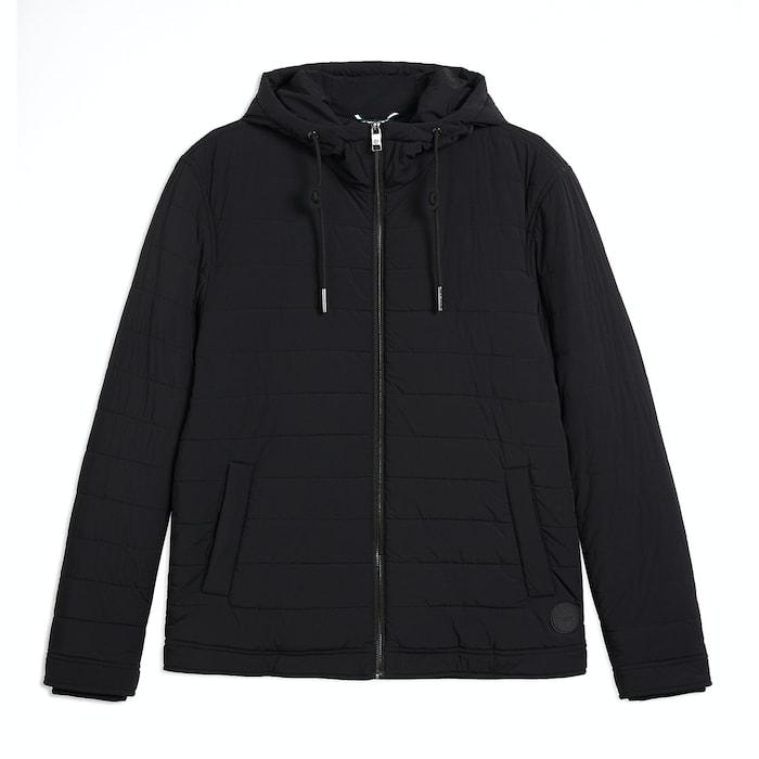 men black showerproof funnel neck jacket