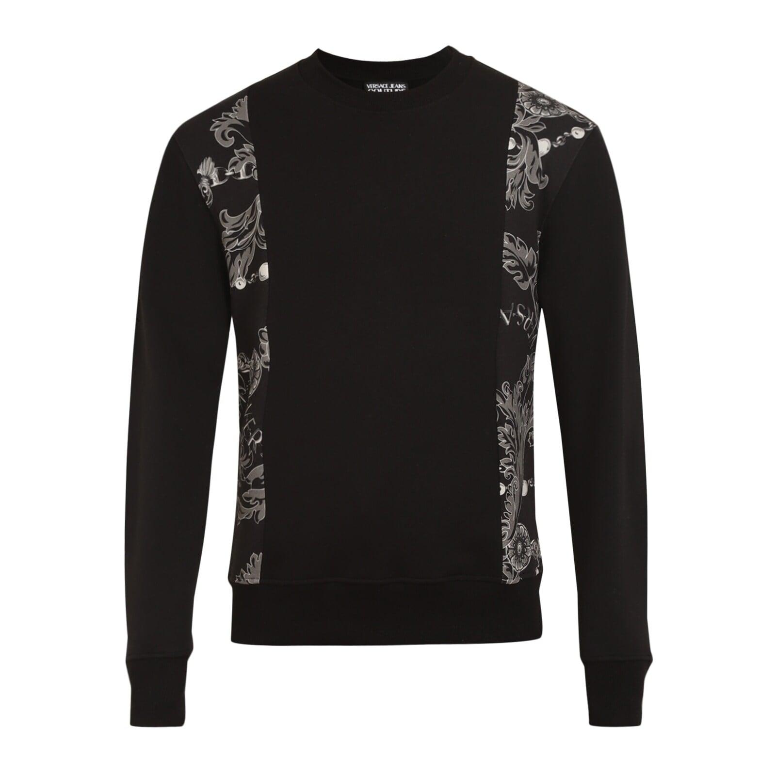 men black side baroque panels sweatshirt