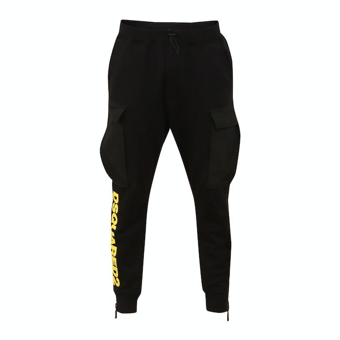 men black side zipper detail joggers