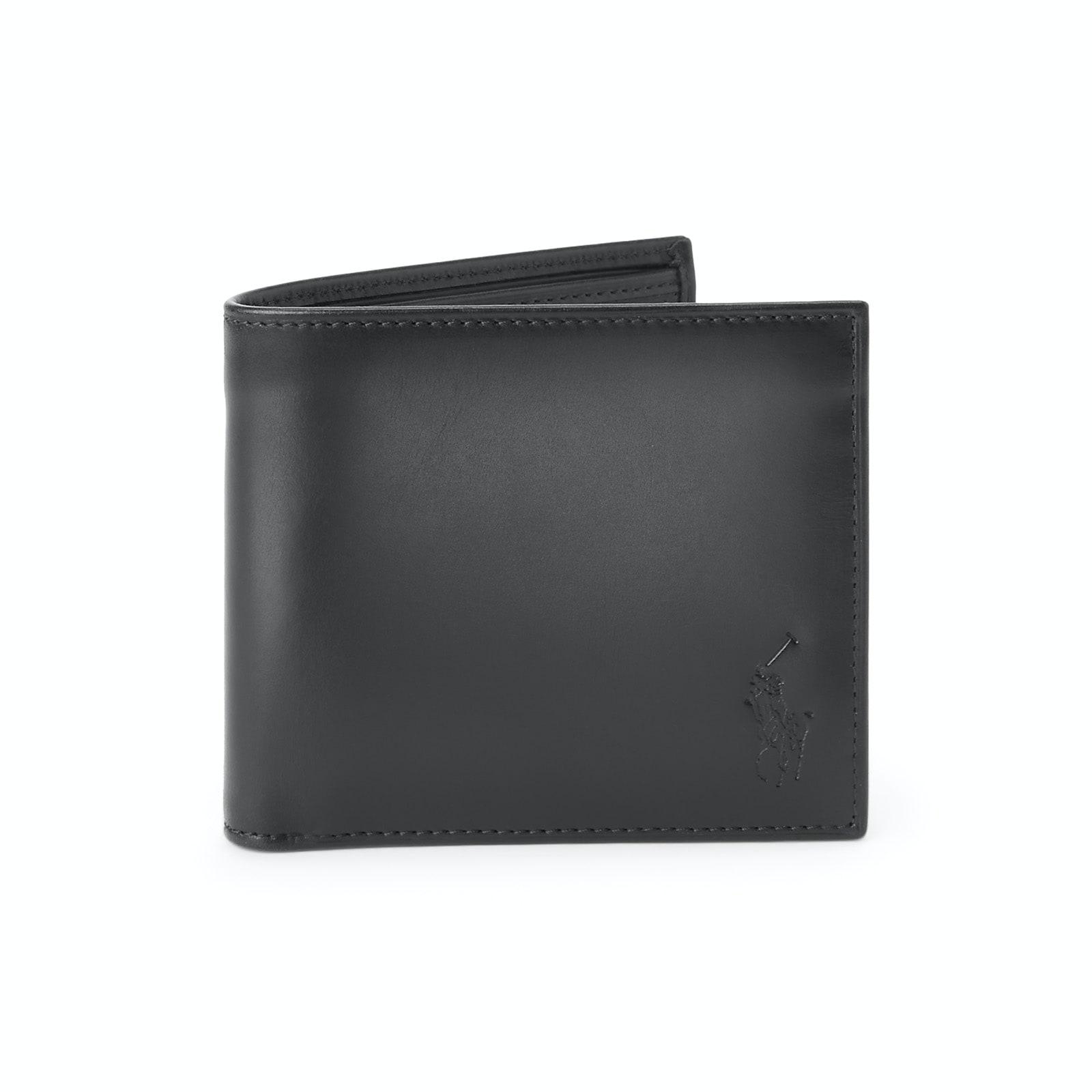 men black signature pony leather wallet