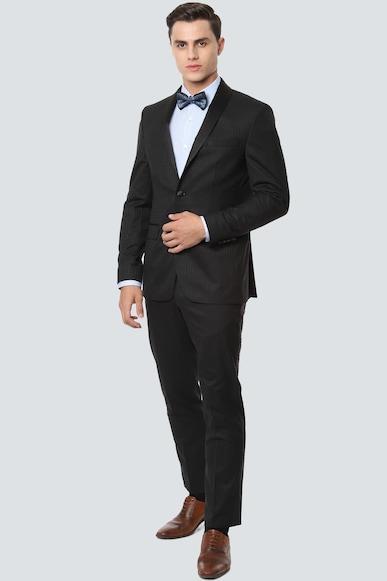 men black slim fit textured party two piece suit