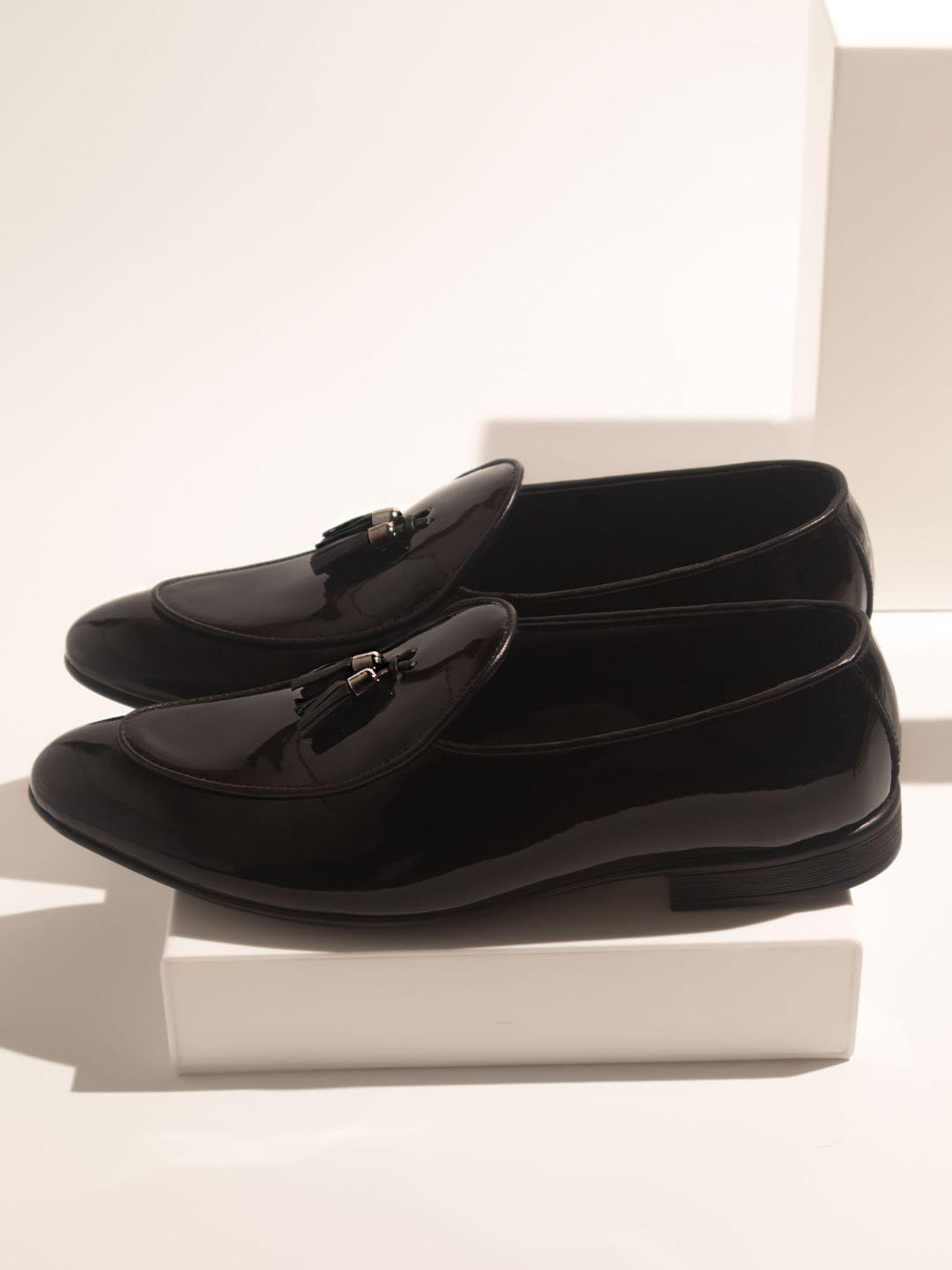 men black slip on formal loafers