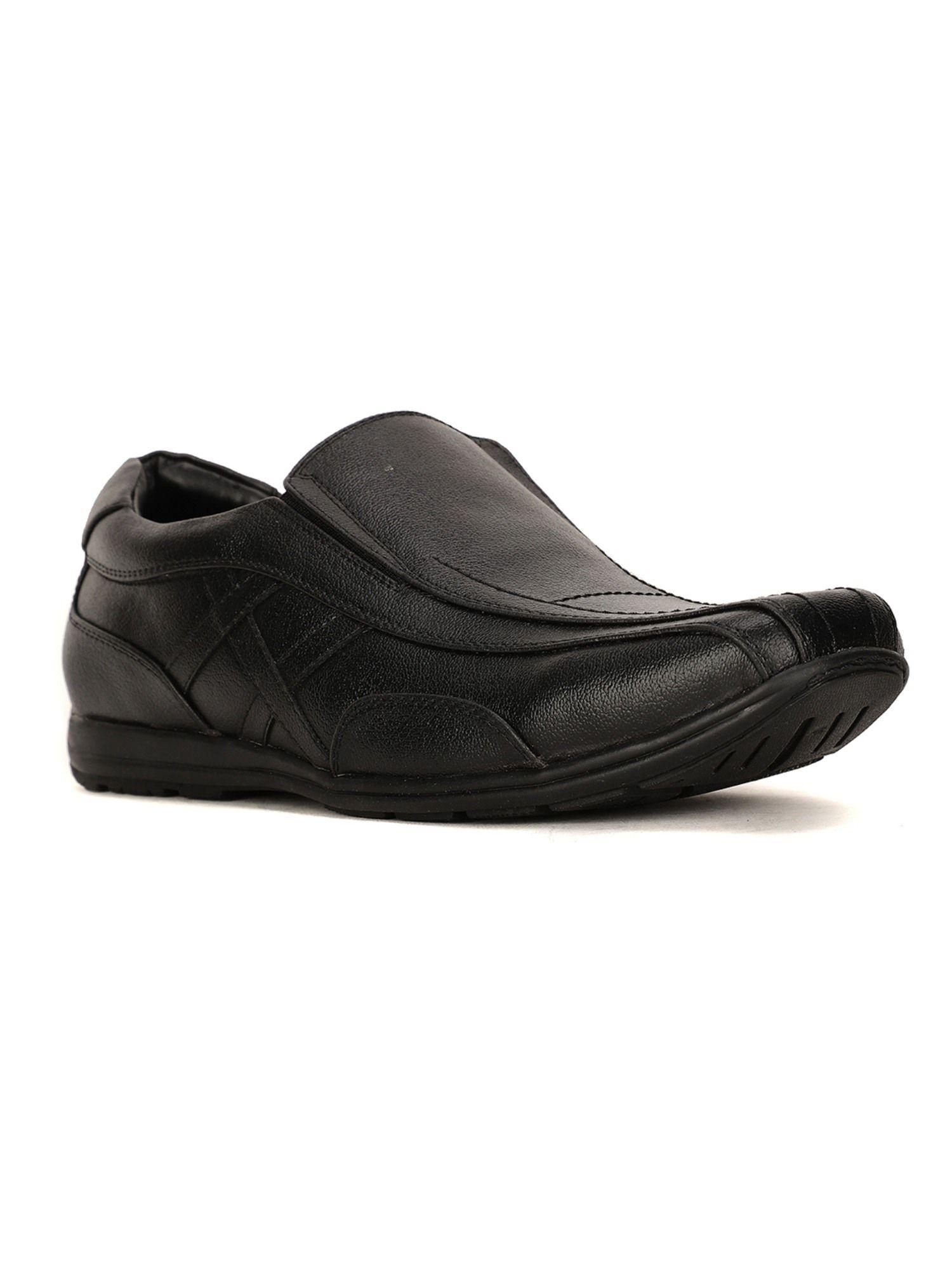 men black slip-on formal shoes