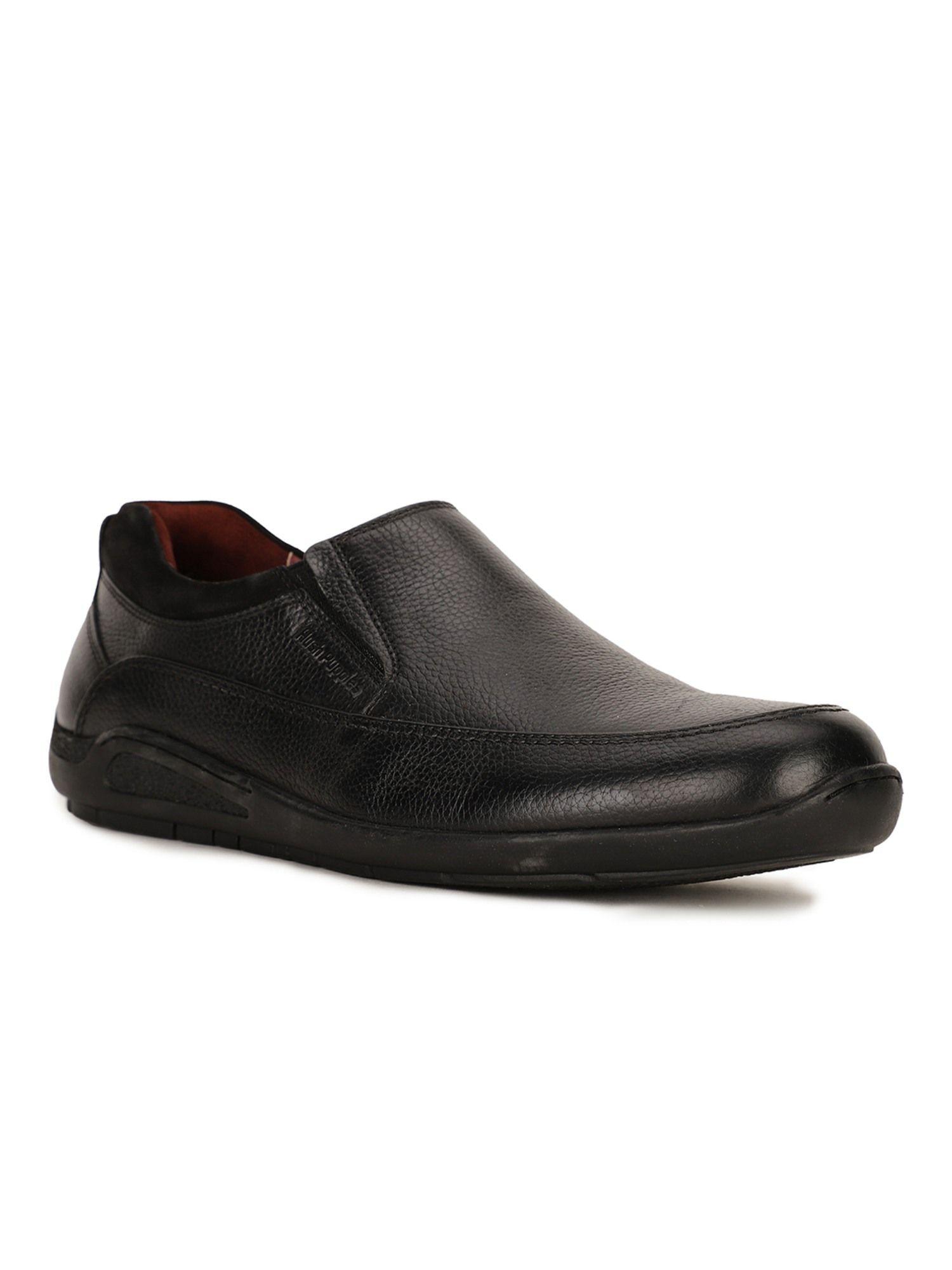 men black slip-on formal shoes